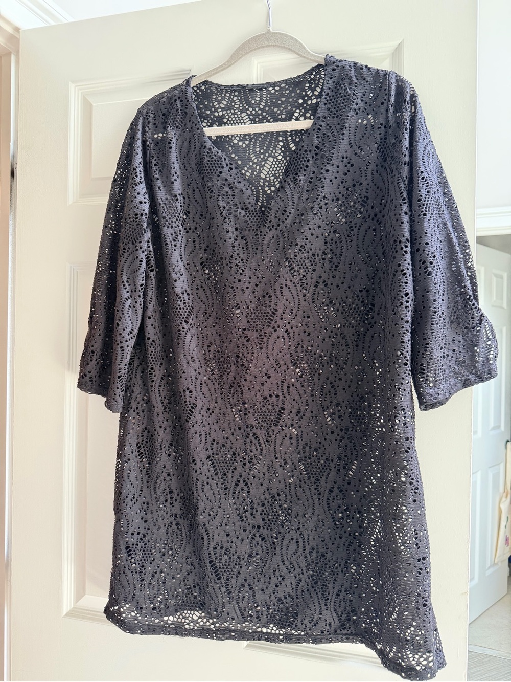 Black Lace V-Neck Women’s Swim Cover-up
